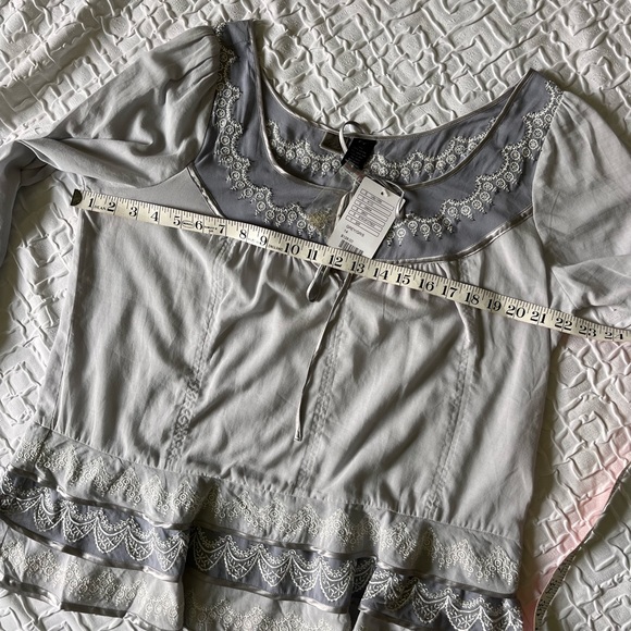 NWT Anthropologie Lithe Boho Beaded Top AMAZING DETAILS size 14 - Picture 12 of 14